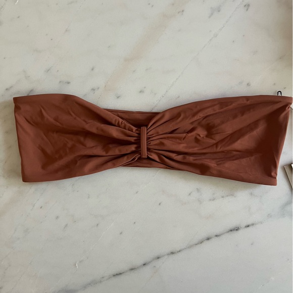 Toast Swim Free People | Signature Cinch Bandeau Top Patina Large NWT - Picture 5 of 8